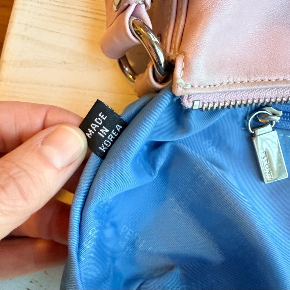 Perlina | Shimmery Pink Leather Shoulder Bag - Picture 12 of 16